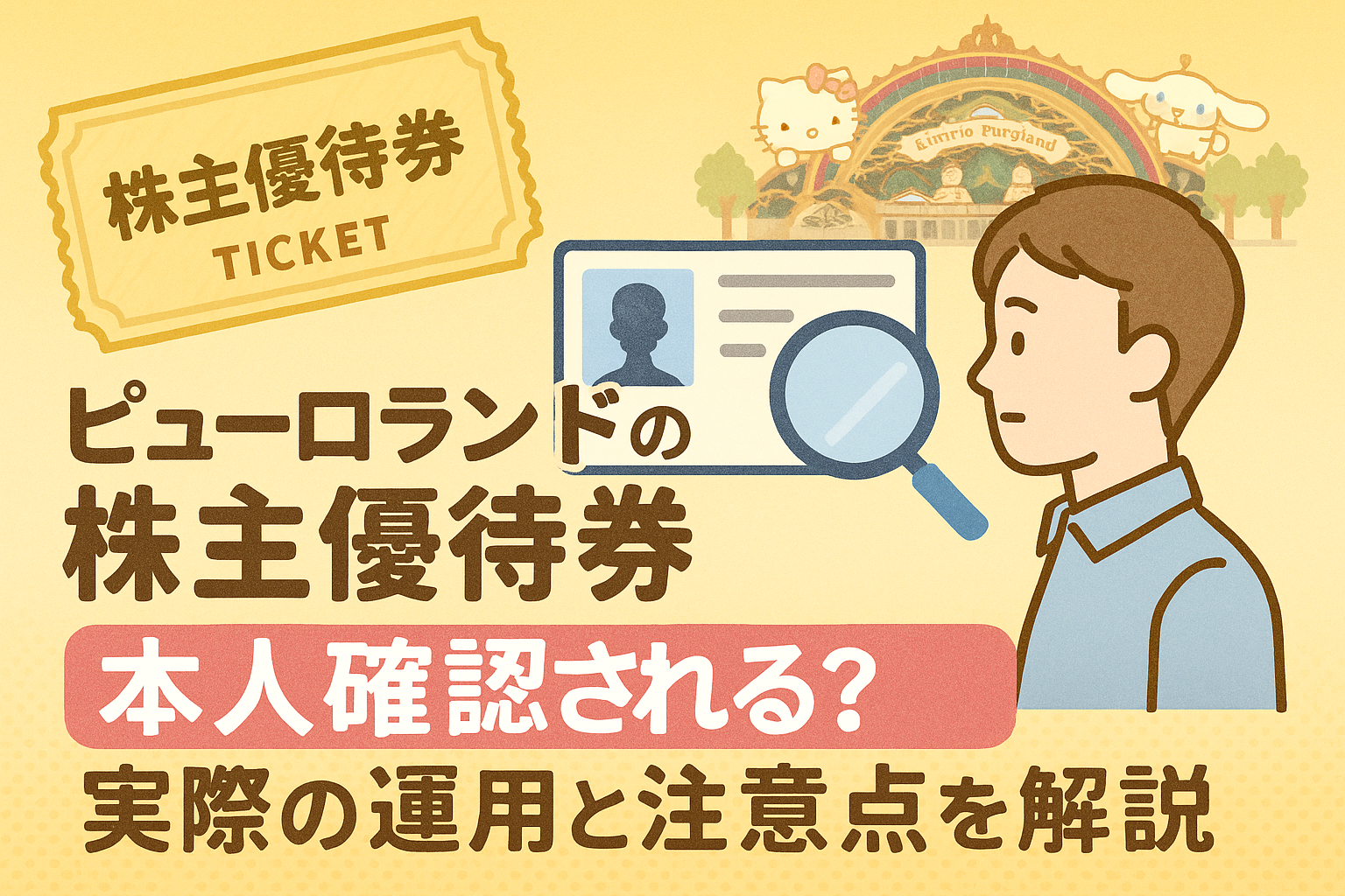 ピューロランドの株主優待券本人確認される?実際の運用と注意点を解説